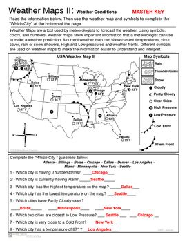 Hints and techniques to interpret and draw variables air pressure also known as barometric pressure: 30 Weather Map Symbols Worksheet - Worksheet Project List