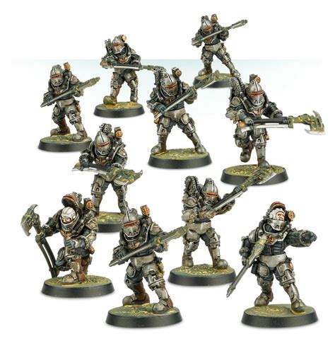 Solar Auxilia Veletaris Storm Section With Power Axes Forge World