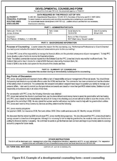 Army Counseling Form 4856 9 Best S Of Da Form 4856 Army