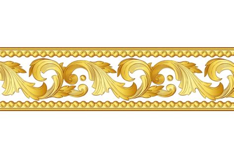 Premium Vector Golden Ornamental Border Design