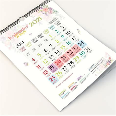 Jual 8te 2021 Kalender Puasa Kalender Dinding Spiral Dan Klem Besi