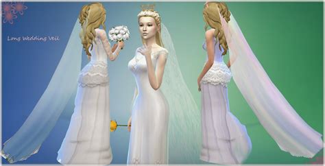 Mythical Dreams Sims 4 Long Wedding Veil