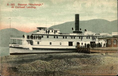 Steamer Newburgh At Cornwall Landing New York Steamers Postcard