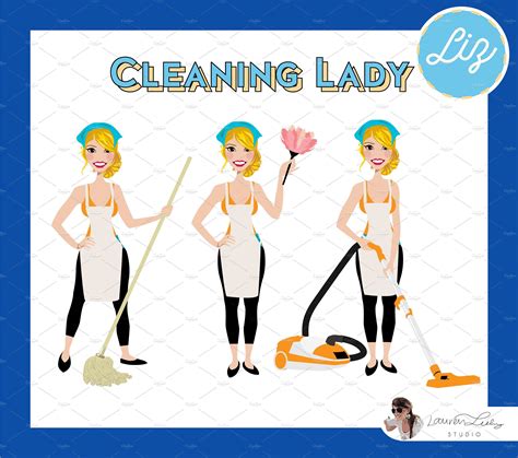 Cleaning Lady Maid Cleaner Vectors Cleaning Lady Web Banner Tool Design