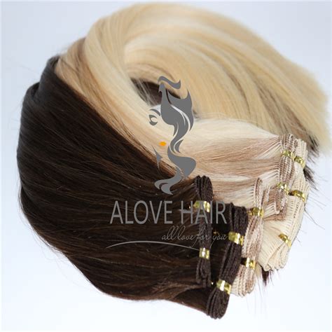 Cuticle Intact Hair Extensions Hand Tied Wefts Wholesale Alove Hair
