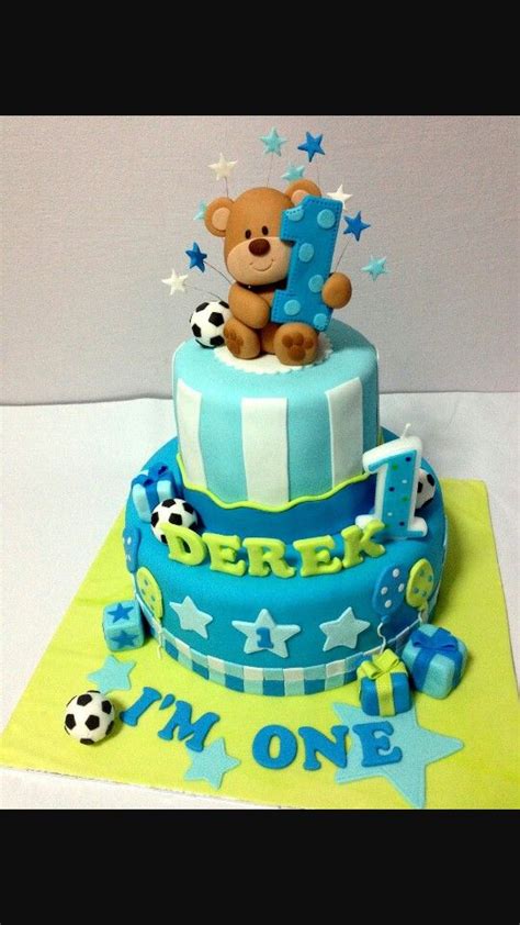 These cakes were made by different people and bakeries. First birthday cake boy | Baby birthday cakes, Birthday ...