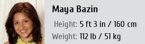 Maya Bazin Height Weight Size Body Measurements Biography Wiki Age