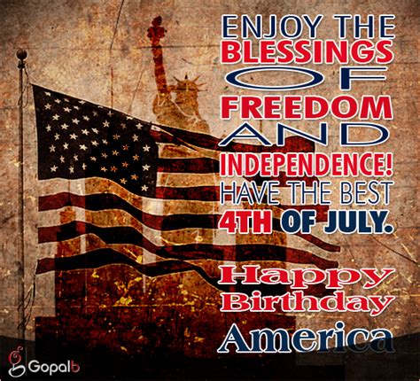 Blessings Of Freedom And Independence Free Happy Fourth Of July Ecards