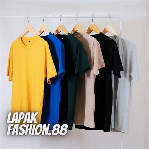 Jual Kaos Polos Pria Cotton Combed Premium Baju Kaos Polos Pria