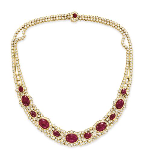 A Ruby And Diamond Necklace By Van Cleef And Arpels