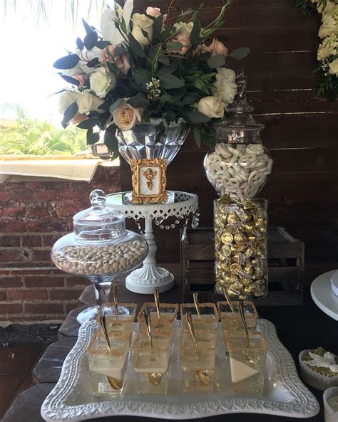 A Gorgeous Vintage Christening And First Communion Dessert Table Set Up