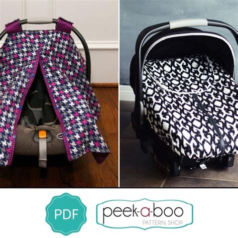 Infant Car Seat Cover Pdf Pattern Sew Your Own Etsy