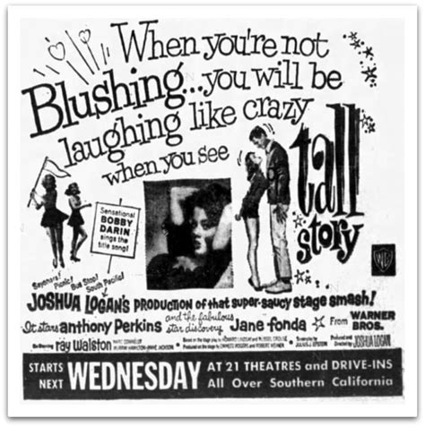 Tall Story 1960 Vintage Newspaper Vintage Ads Bobby Darin Anthony