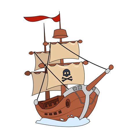 How To Draw A Pirate Ship Step By Step