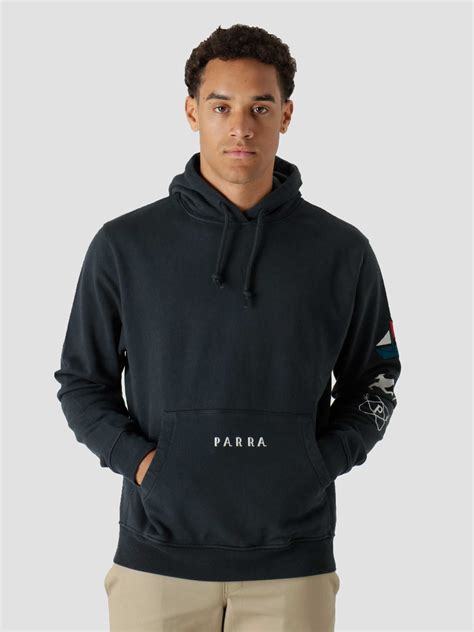 By Parra Paper Dog Systems Hooded Sweatshirt Navy Blue 46235 Freshcotton