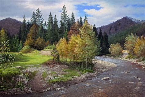 Large Landscape Painting Large Wall Art Realist Fain Art Etsy In 2021