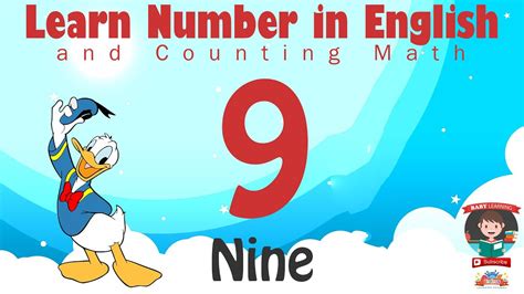 Learn Number Nine 9 In English And Counting Math Youtube