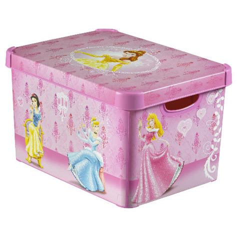 Disney Princess Girls Storage Boxes 2 Pack 22l Capacity Pink Ebay