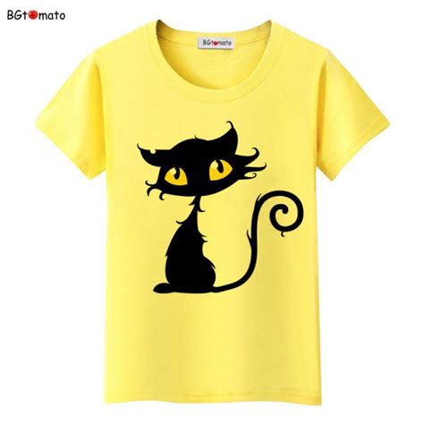Bgtomato Summer Naughty Black Cat 3d T Shirt Women Lovely Cartoon