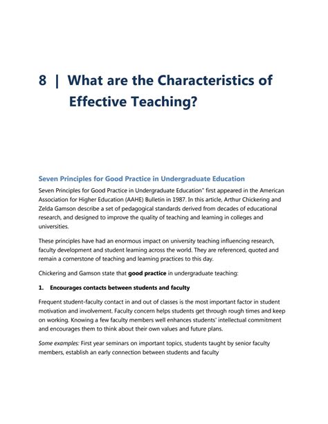 Chapter 8 What Are The Characteristics Of Effective