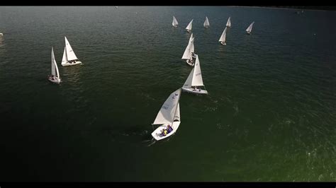 Jy 15 Dinghy Sailboat Racing Using Drone For Aerial Coverage Sailing