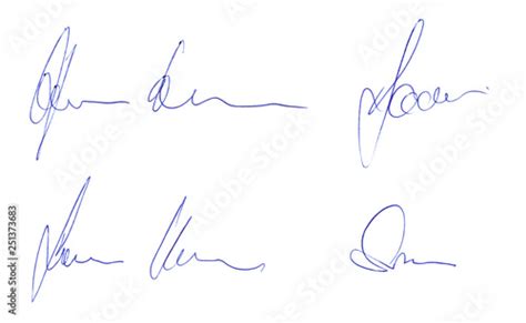 Handwritten Signature Concept Of Signed Document With Ballpoint Pen