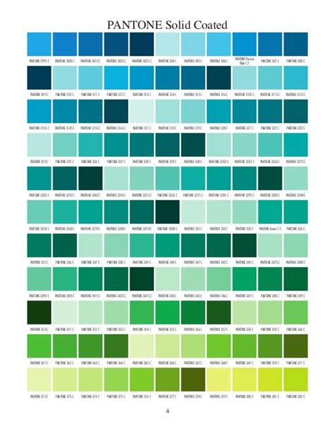 Pantone Solid Coated Pantone Color Chart Pantone Colour Palettes