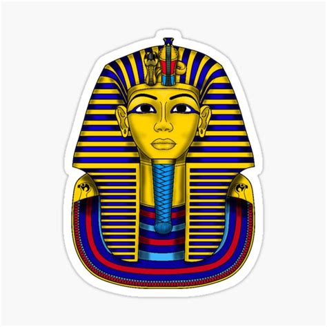 King Tut King Tutankhamun Tomb Gold Mask Sticker For Sale By