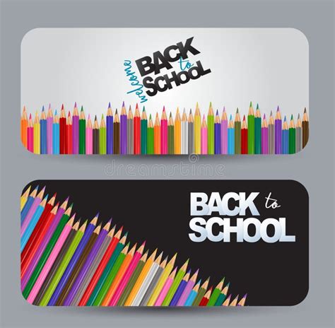 Welcome Back To School Banner Set Background With A Pile Of Colorful