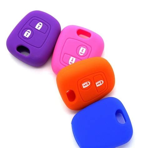 Silicone Car Key Case For Peugeot 206 307 207 2 Button Car Key Cover Review Key Covers Key