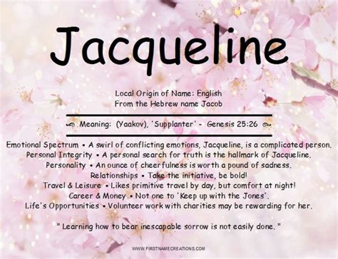 Jacqueline Name Meaning Momentos Divertidos Nombres