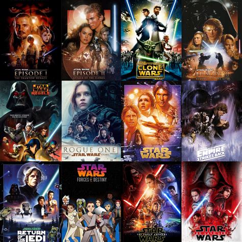 All Star Wars Canon Movie And Tv Posters Together Rstarwars