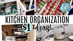 KITCHEN ORGANIZATION ON A DIME! 💙 Dollar Tree Deals & More!
