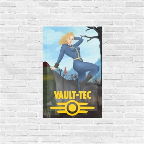 Vault Girl Vault Tec Poster Print Matte 36x24 Etsy