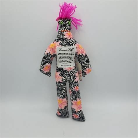 damnit dolls toys dammit doll dammit voodoo doll stress relief gag t pink flowers pink