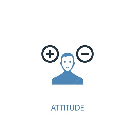 Premium Vector Attitude Concept 2 Colored Icon Simple Blue Element