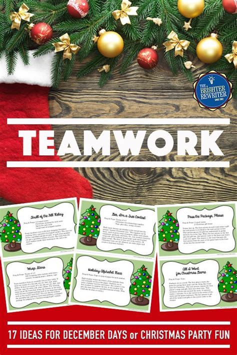 Christmas Party Activities Team Building Task Cards Christmas Party