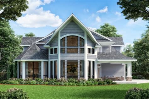 Exclusive 2 Story Craftsman House Plan With Symmetrical Front Elevation