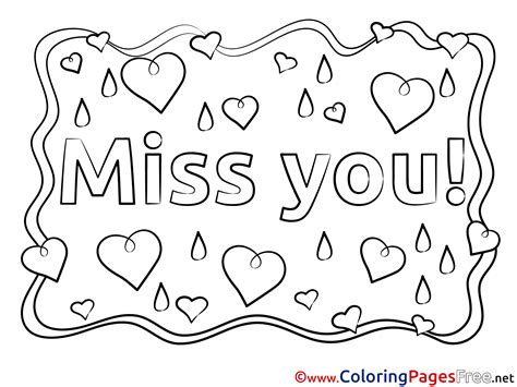 I Will Miss You Coloring Pages