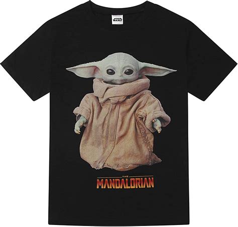 Star Wars Boys The Mandalorian The Child Baby Yoda Portrait T Shirt Tee