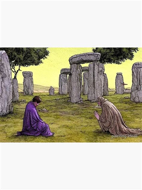 Stonehenge Druid And Apprentice Poster For Sale By Painting Ideas