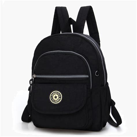 Branded Rucksack Small Travel Bag Waterproof Mini Backpack Women Purse Nylon Shoulder Color