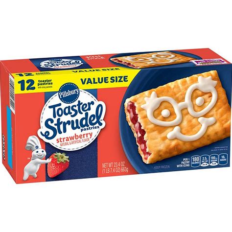 Pillsbury Toaster Strudel Strawberry Pastries Value Size Shop Bread