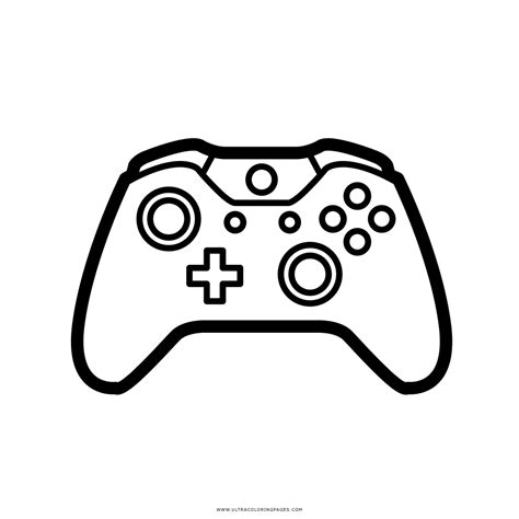 Xbox One Controller Drawing Sketch Coloring Page