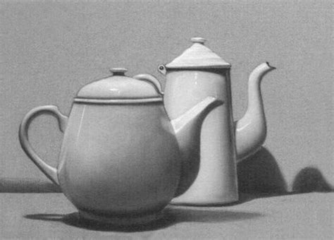 Pencil Drawing Of White Still Life Objects Ms Changs Art Classes