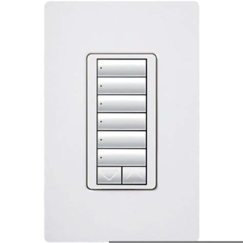 Lutron Hqwd W6brl Wh Wall Box Mount 6 Button With Raiselower Designer