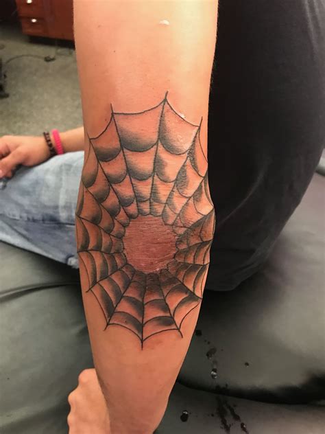 Elbow Spider Web Tattoo Traditional Best Tattoo Ideas