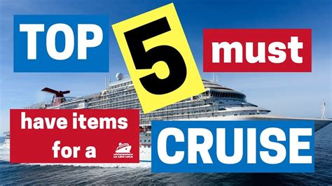 Top 5 Must Haves Items For A Cruise Youtube