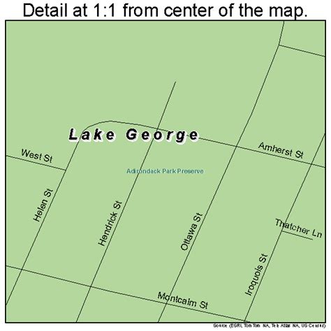 Lake George New York Street Map 3640508