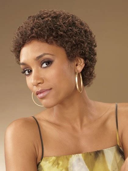 Classic Curly Short Capless African American Wig African